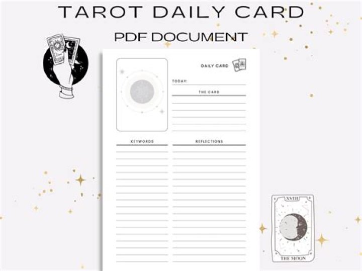 Free Tarot Card Draw Worksheet PDF – Instant Download