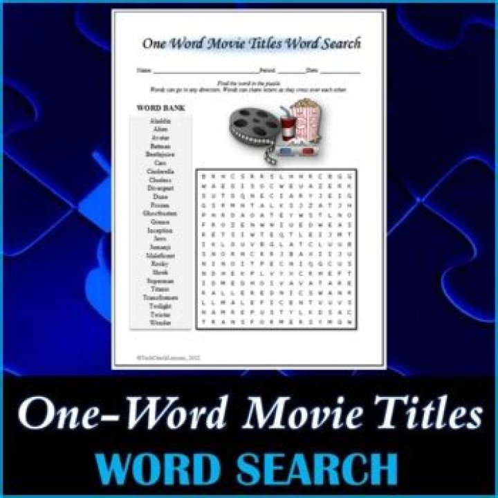 One-Word Movie Titles List PDF – Instant Download