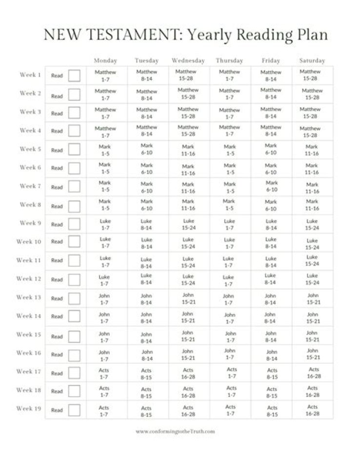 One Year Bible Reading Plan: Old and New Testament PDF for Year-Long Study