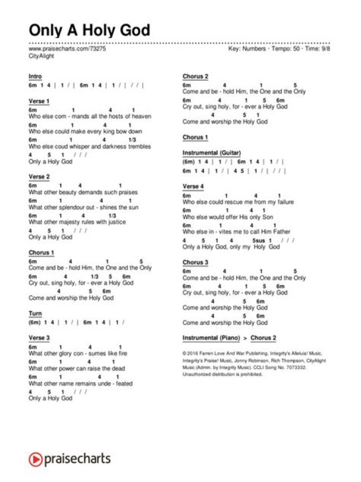 Solo Holy God SATB Sheet Music PDF Free Download