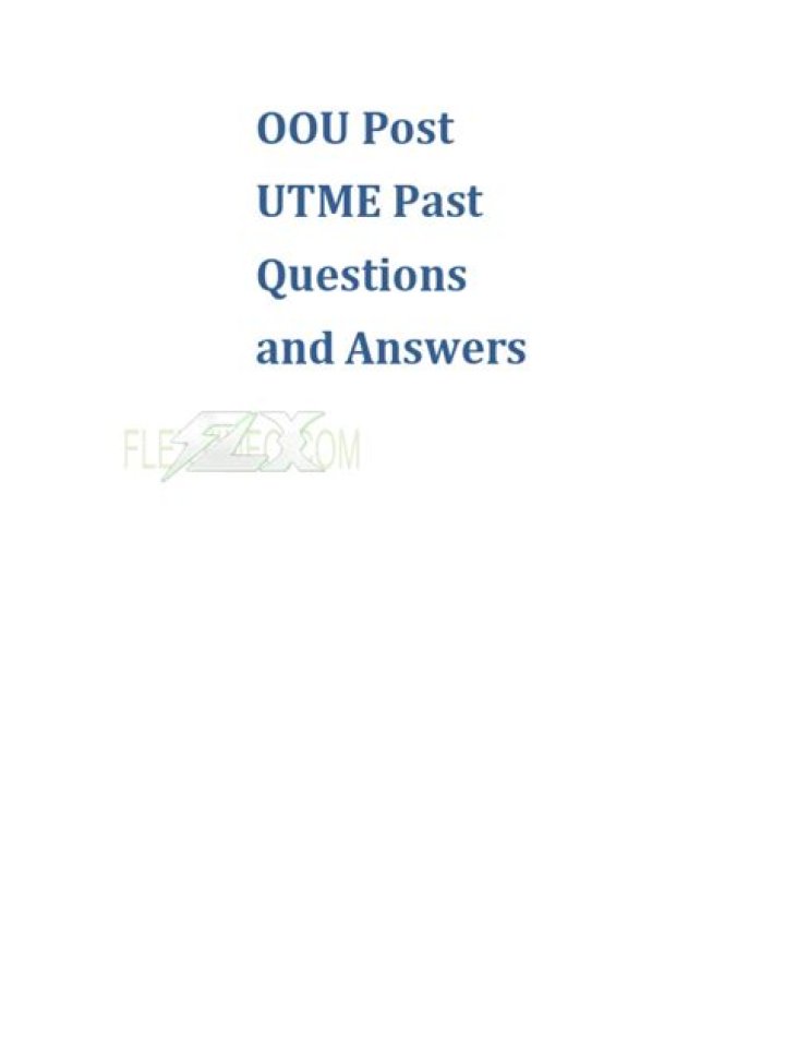 Oou Post UTME Past Questions & Answers PDF – Download Now