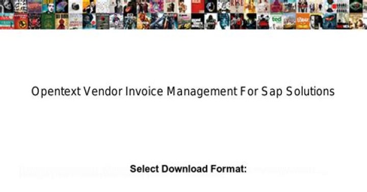 Opentext Vendor Invoice Management for SAP Solutions PDF Guide