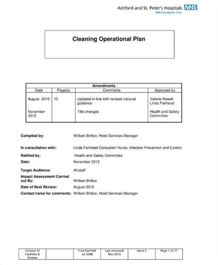 Download the Complete Operational Plan for Cleaning Services PDF