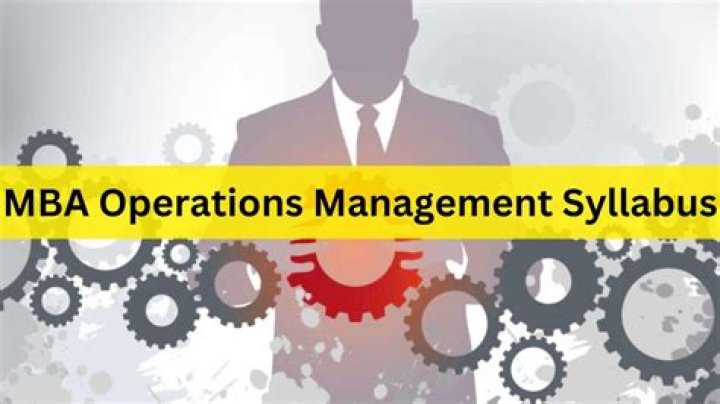 Comprehensive Operations Management MBA Syllabus PDF