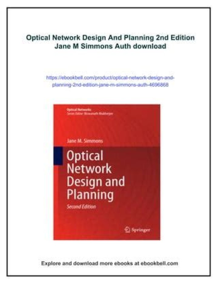 Optical Network Design and Planning PDF Guide