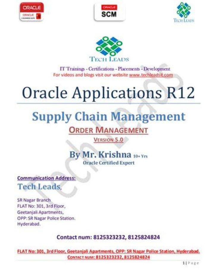 Oracle EBS R12 Supply Chain Management PDF Guide & Best Practices