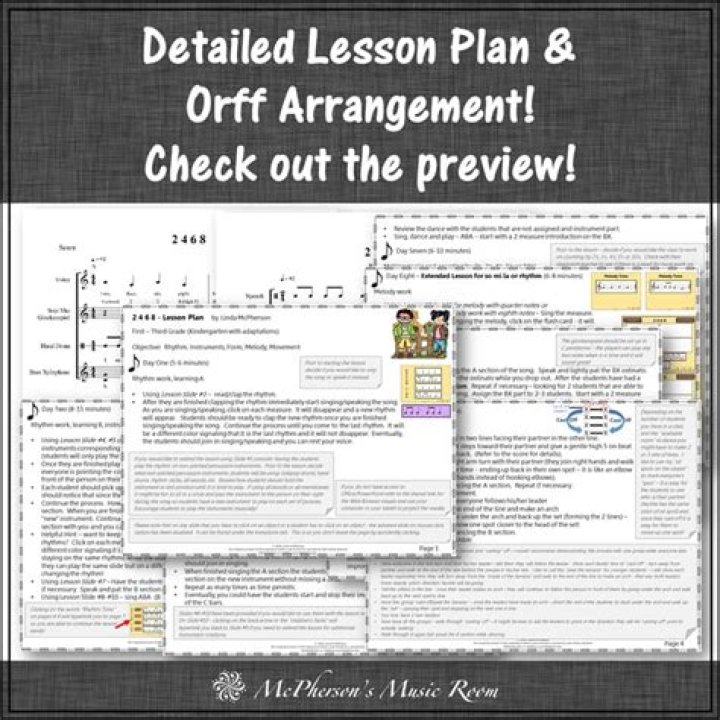 Free Orff Lesson Plans PDF – Instant Download for Music Teachers