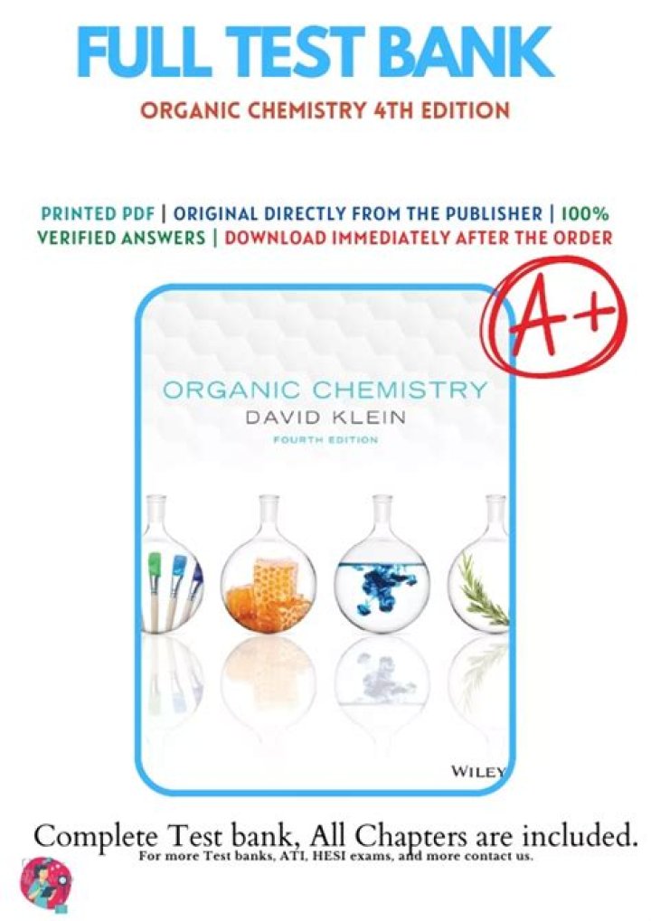 Organic Chemistry Klein Test Bank PDF: Full Exam Questions & Answers