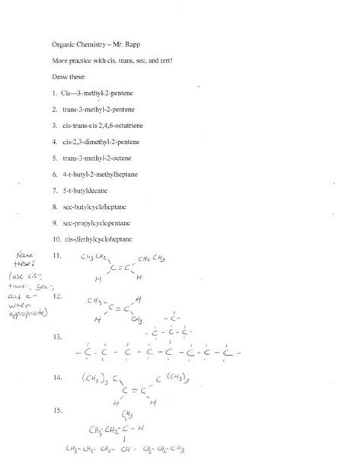 Master Organic Chemistry Nomenclature: Practice Problems with Answers PDF