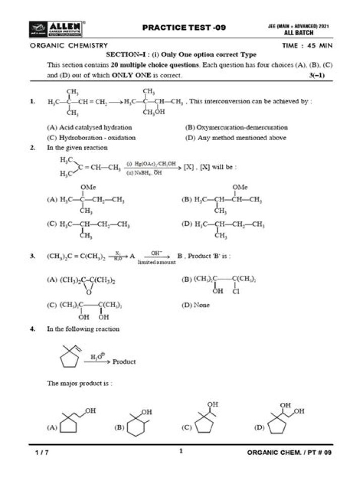 Master Organic Chemistry with Free Practice Test PDF