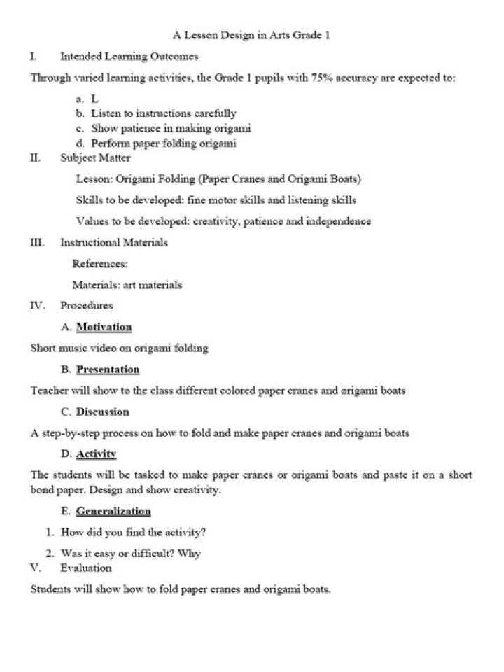 Origami Lesson Plan PDF: Step-by-Step Instructions for Beginners