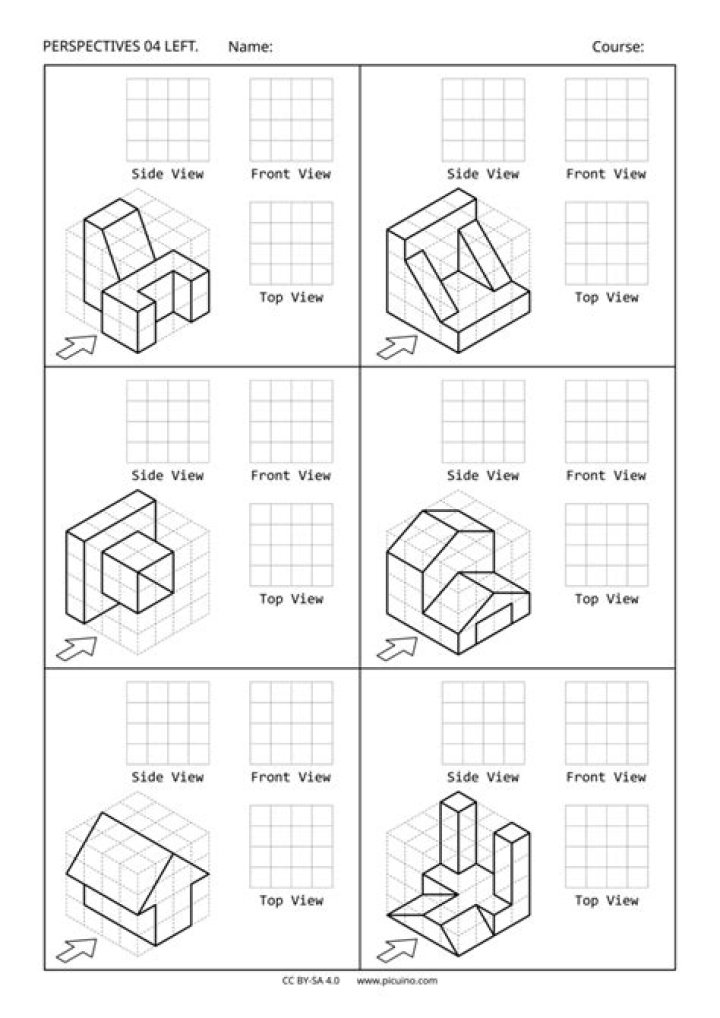 Free Orthographic Drawing Worksheet PDF for Students & Professionals