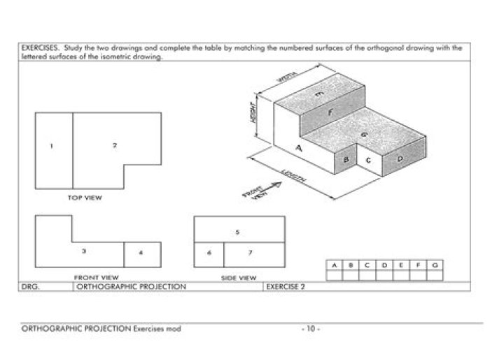 Orthographic Projection Exercises with Answers PDF – Practice & Learn