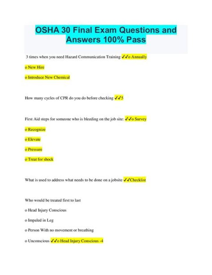 Free OSHA 30 Test Questions & Answers PDF – Pass with Confidence