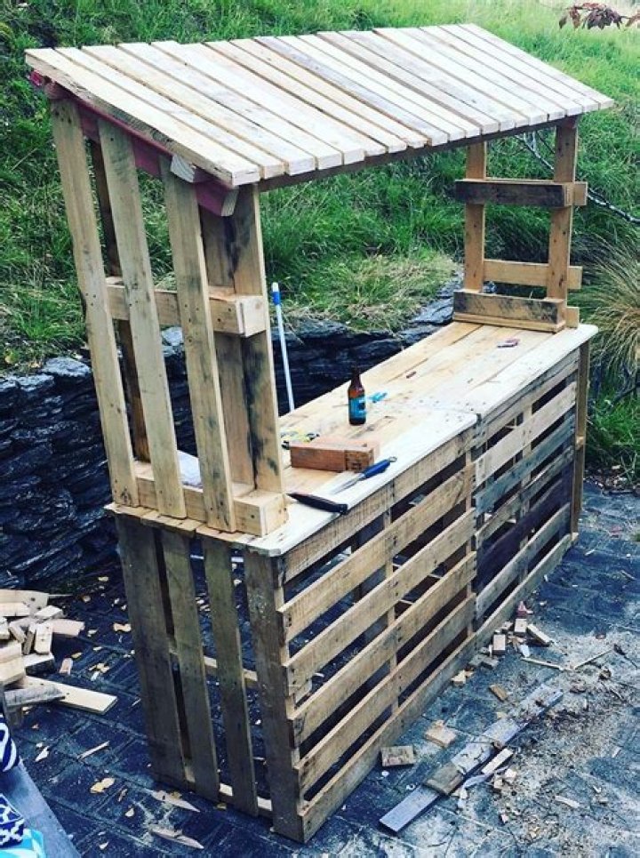 Outdoor Pallet Bar Plans PDF – Build Your DIY Patio Bar Today