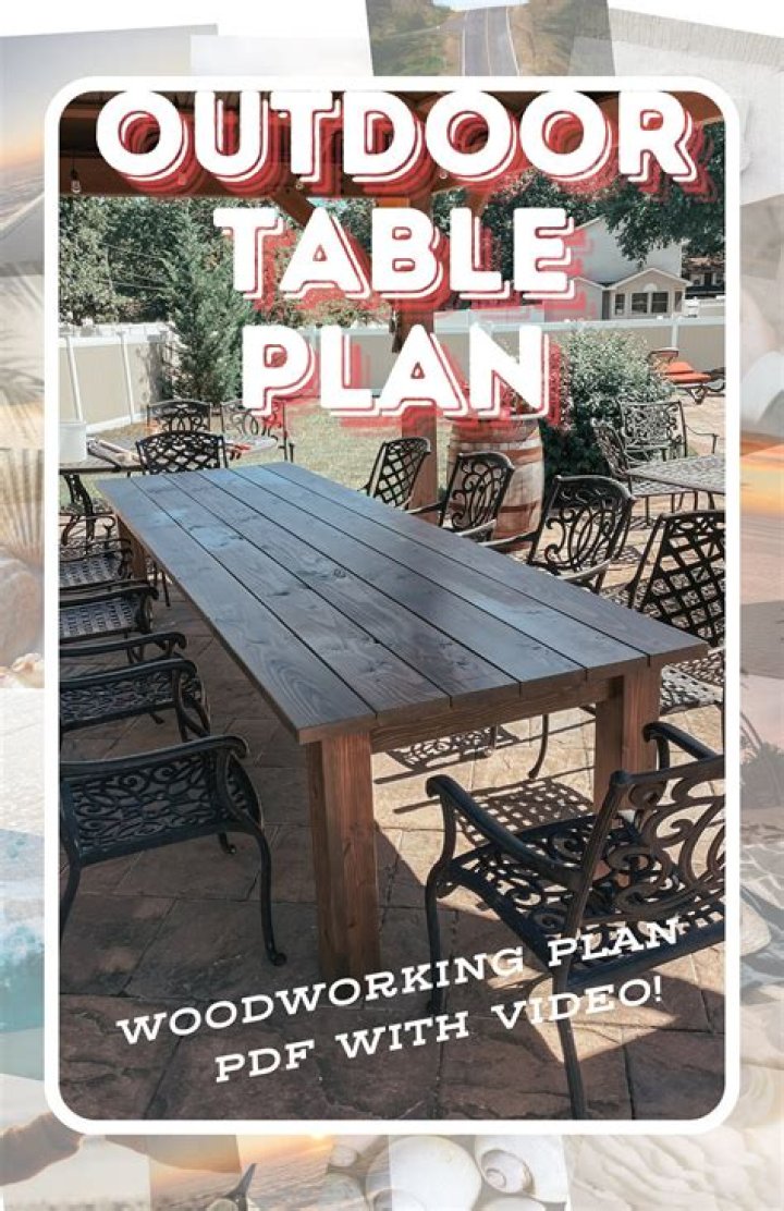 Outdoor Table Plans PDF Free Download – Easy DIY Outdoor Dining Setup