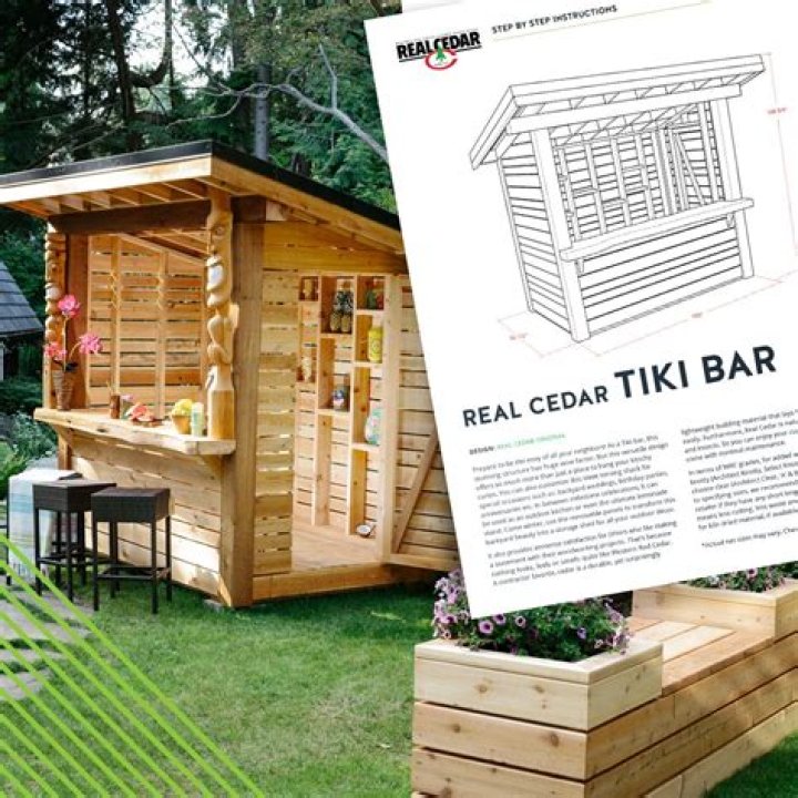 Build Your Own Outdoor Tiki Bar with Free PDF Plans