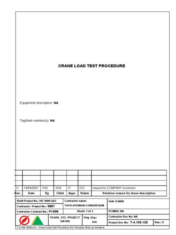 Overhead Crane Load Test Procedure PDF – Safety & Compliance Guide