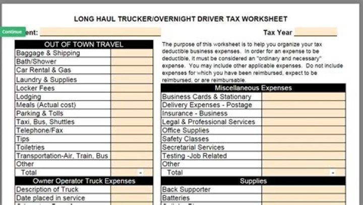 Complete List of Owner-Operator Tax Deductions PDF for 2024