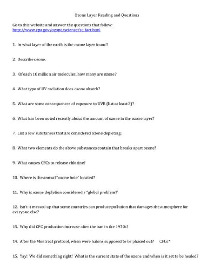 Ozone Layer Questions and Answers: Expert PDF Guide