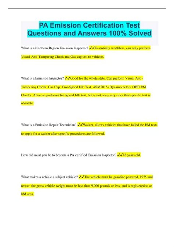 PA Emissions Practice Test PDF – Master Carbon Accounting Skills