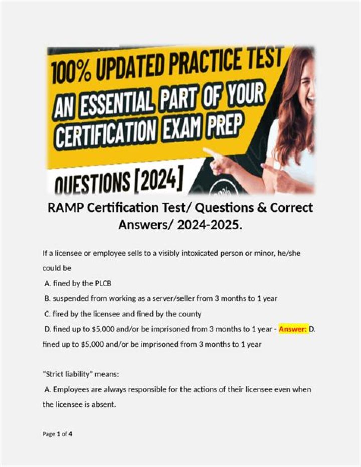 PA Ramp Test Answer Key 2024 – Free PDF Download