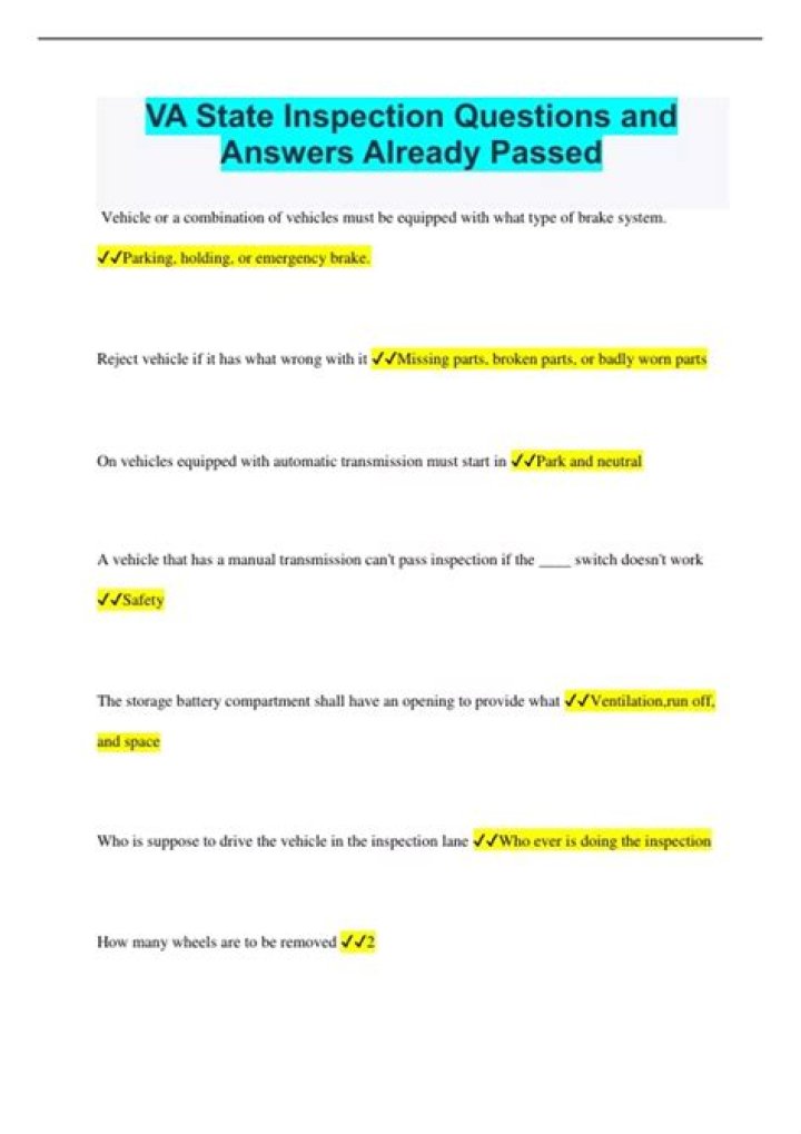 PA State Inspection Test Answers PDF – Official Passing Solutions