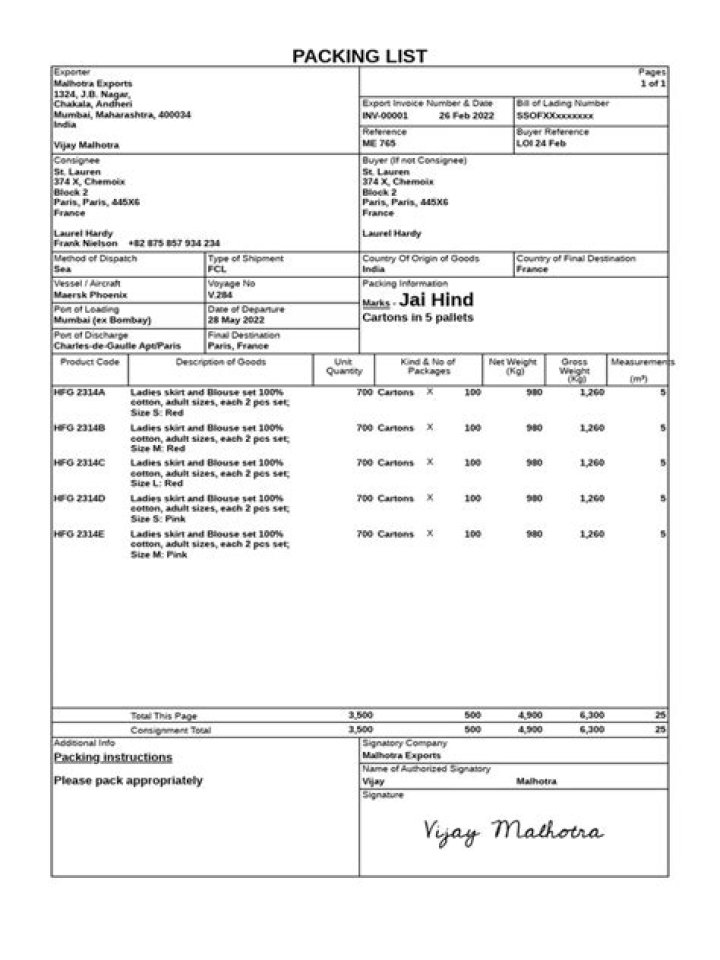 Packing List Sample PDF for Easy Travel Prep