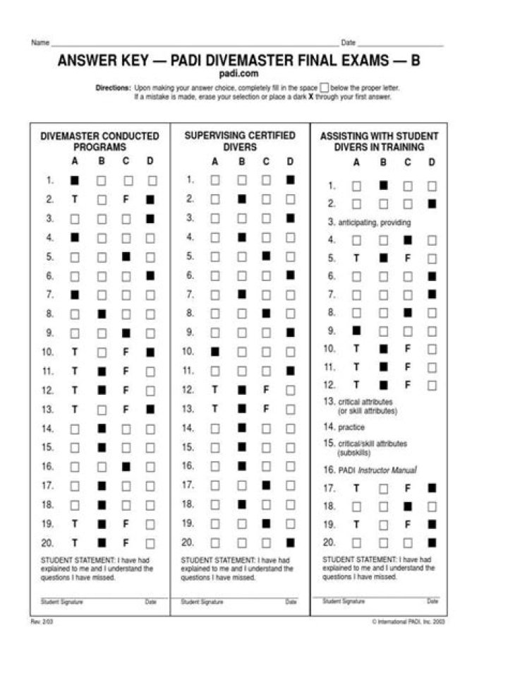 Padi Divemaster Final Exam Questions PDF – Exam Prep Guide