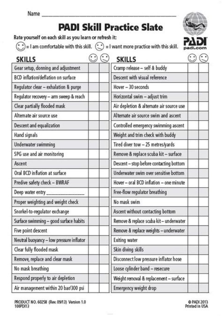 Padi Open Water Skills List PDF: Essential Certification Requirements