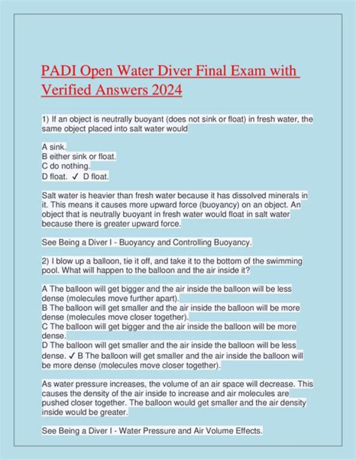 Padi Rescue Diver Exam Answers PDF – Master Your Certification Exam