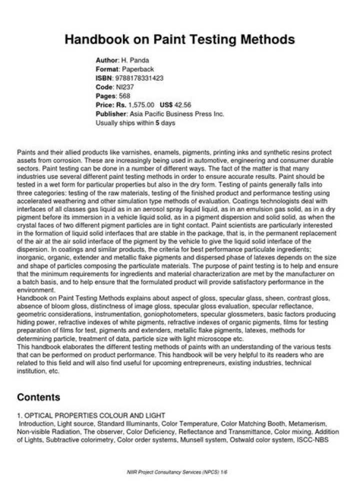 Essential Paint Testing Methods PDF for Quality Control