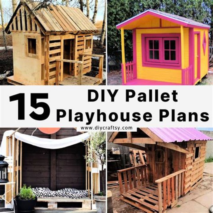 DIY Pallet Playhouse Plans PDF – Easy Kids Playhouse Blueprints
