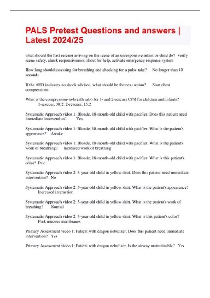 Pals 2022 Questions & Answers PDF: Essential Guide & Answers