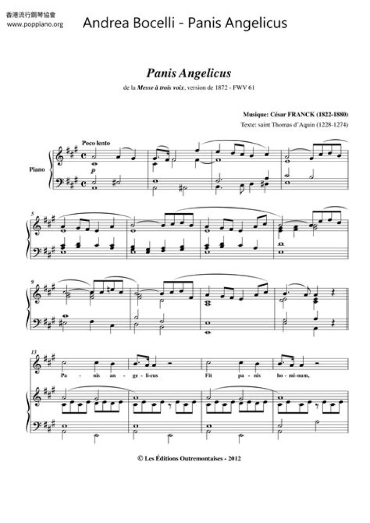 Panis Angelicus Sheet Music PDF – Free Download & Full Score