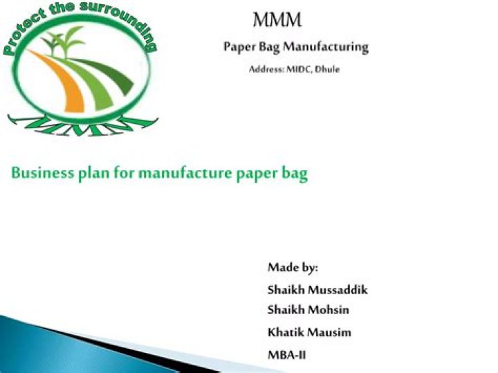 Paper Bag Manufacturing Business Plan PDF: Start Your Eco-Friendly Venture