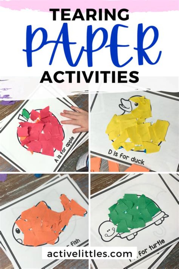 Free PDF Paper Tearing Activity Worksheet for Kids