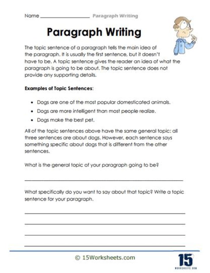 Paragraph Writing Exercises with Answers PDF for Students