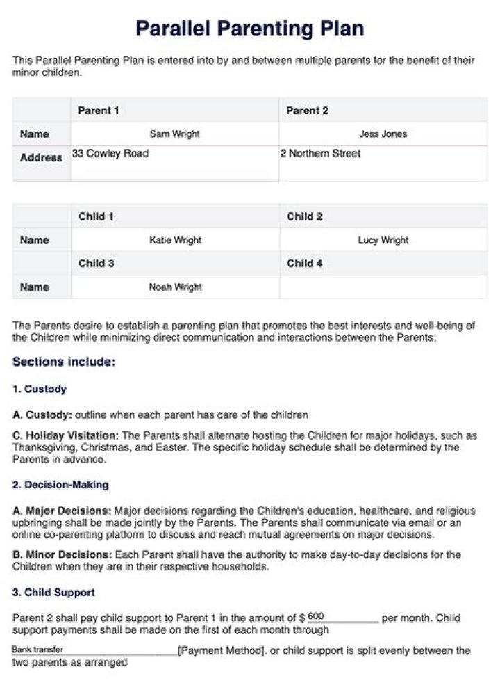 Parallel Parenting Plan PDF: Step-by-Step Guide