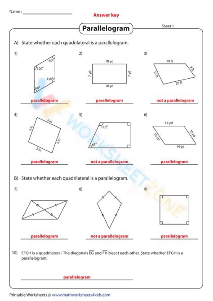 Parallelograms Partner Challenge Answers PDF: Step-by-Step Guide