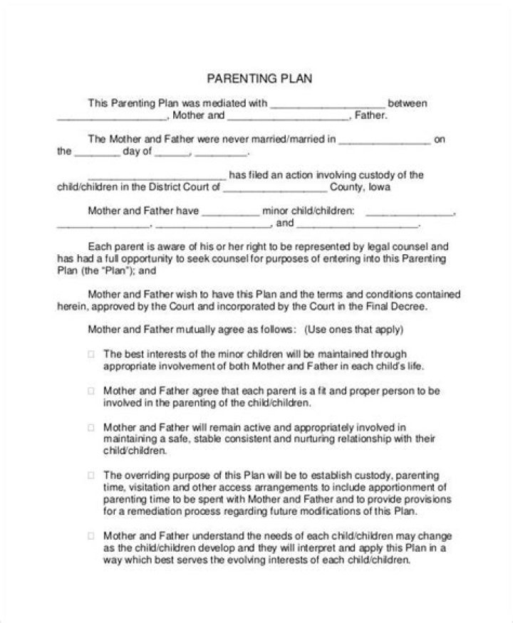 Essential Parenting Plan PDF: Guide & Template for Success