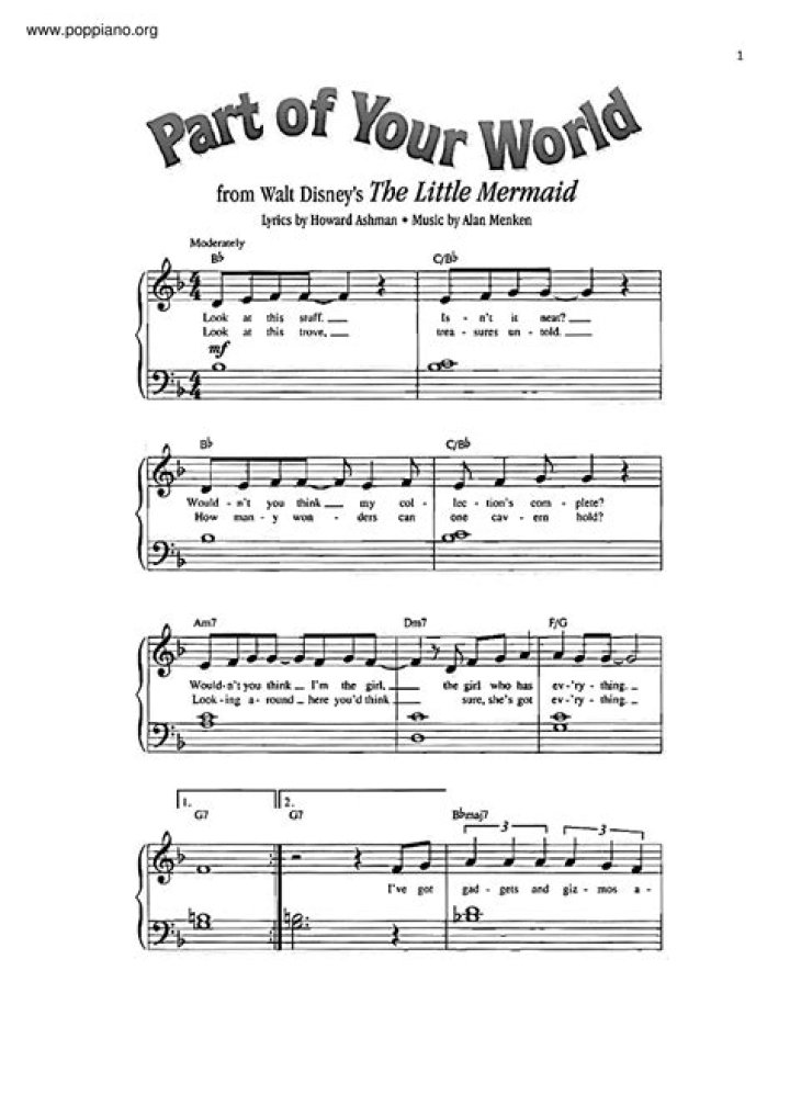 Download Your World Music Sheet PDF