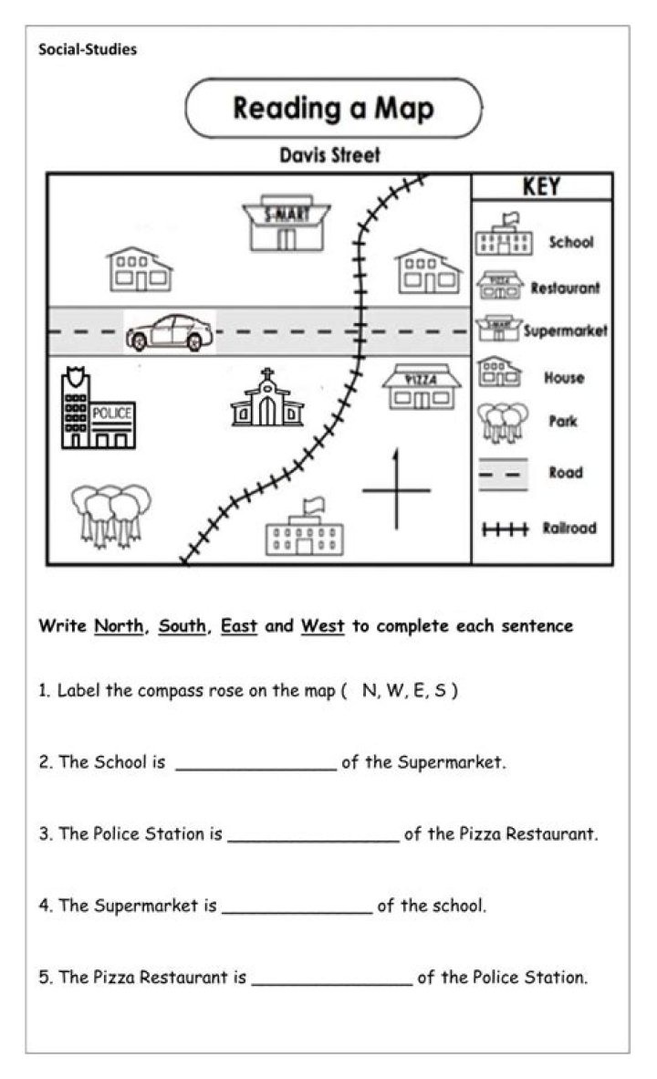 Parts of a Map Worksheet PDF – Free Downloadable Lesson