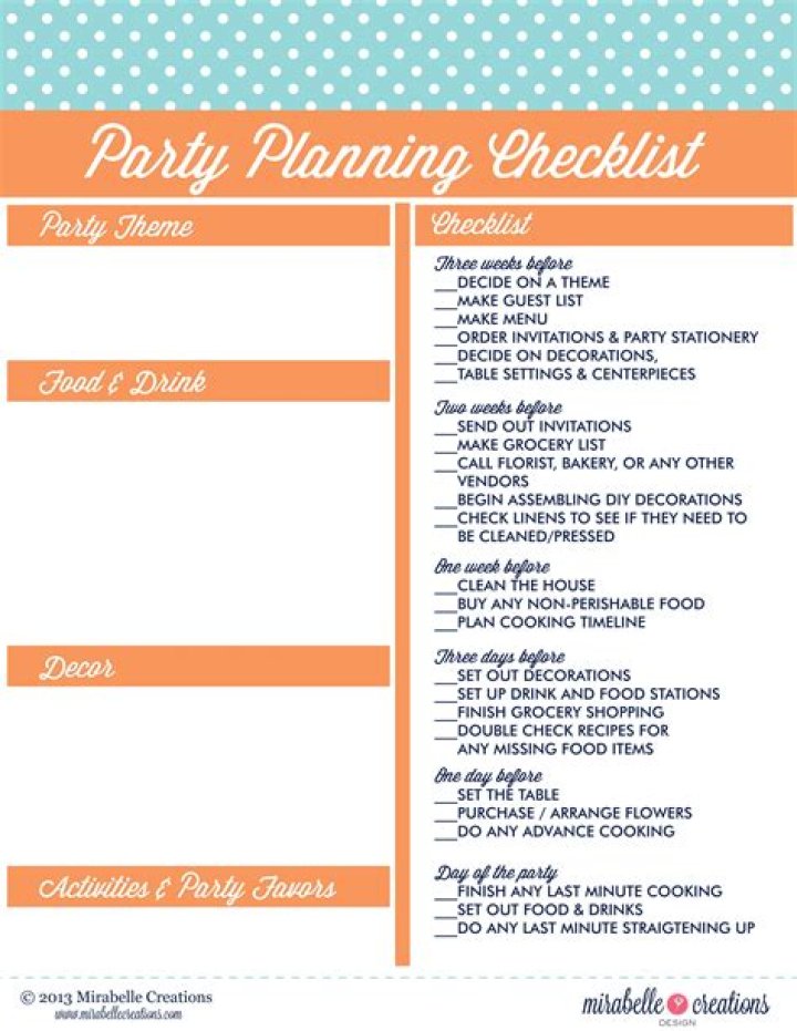 Party Planning List PDF: Easy Checklist for Stress-Free Events