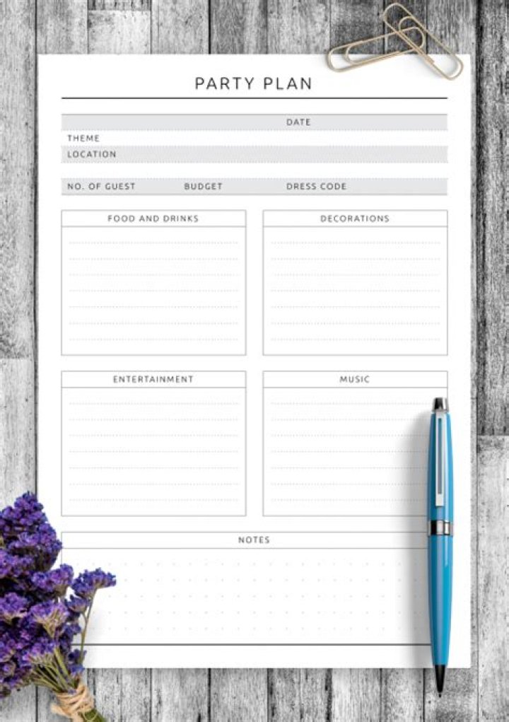 Party Planning Template PDF for Easy & Stylish Events