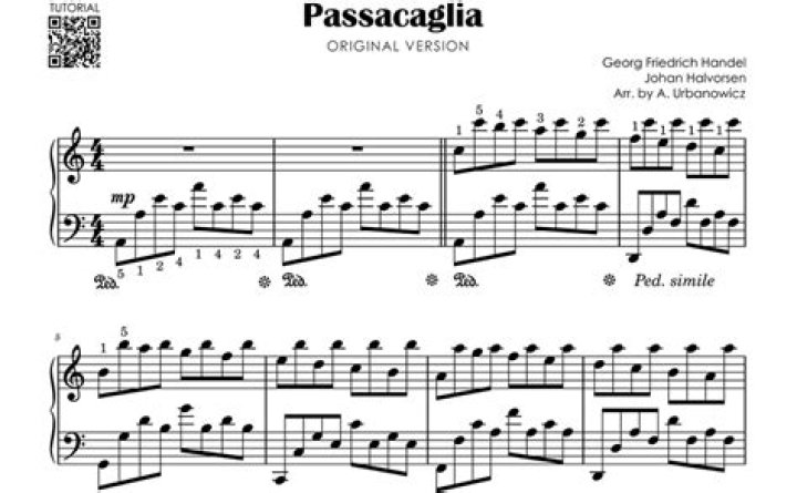 Free Passacaglia Handel Sheet Music PDF Download Now