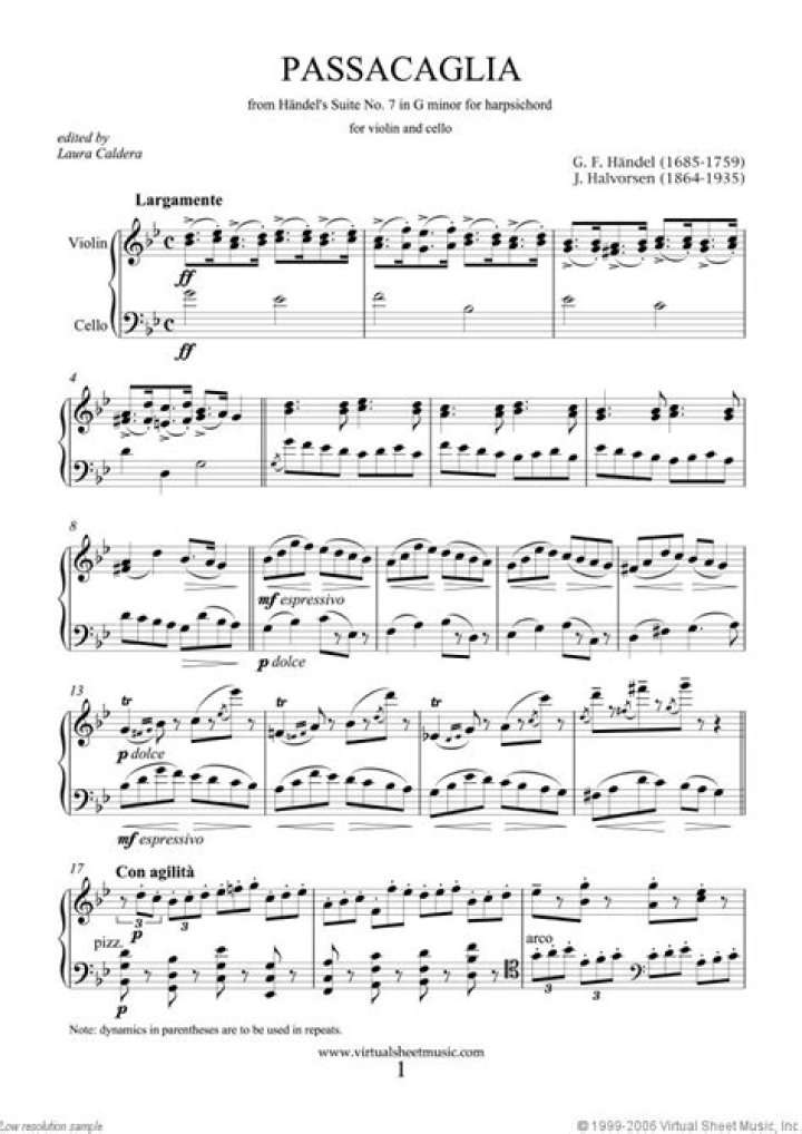 Download Free Passacaglia Violin Sheet Music PDF – Instant Printable