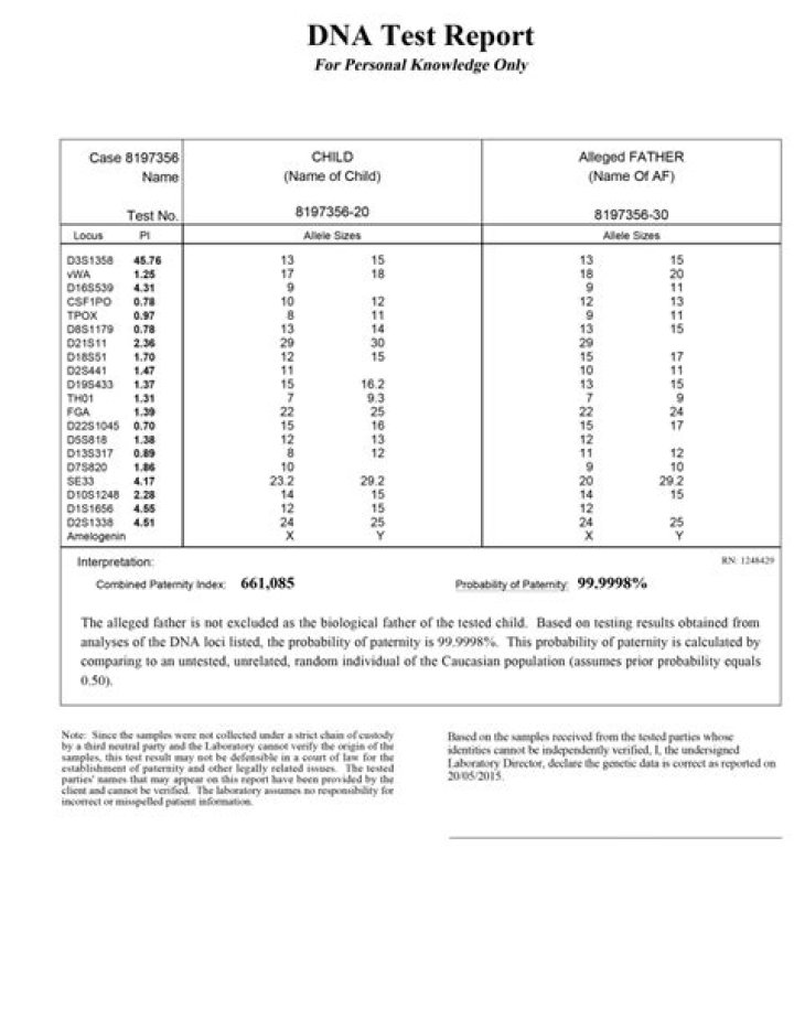 Paternity Test Results PDF: Accurate & Private Report