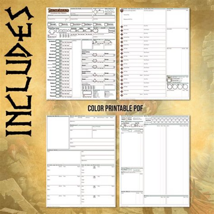 Download Free Pathfinder Character Sheet PDF for Instant Play