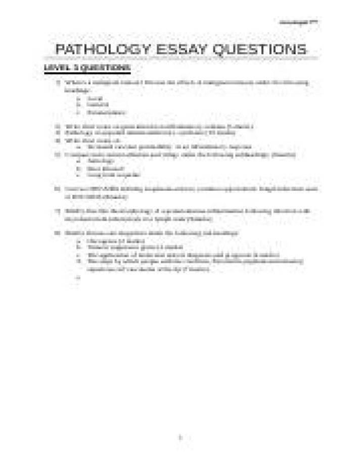 Pathology Essay Questions and Answers PDF: Master Exam Prep